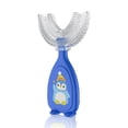 thumbnail image 1 of Bewildely Cepillo de portátil de silicona en forma de U para niños pequeños, cepillo de de doble cara para entrenamiento de bebés Suministros de limpieza para el hogar azul S Bewildely HA009117-05, 1 of 6