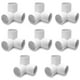 thumbnail image 1 of Empalme de PVC, 3 vías, 1 1/4, codo en T, QWORK, paquete de 8, color blanco, 1 of 6
