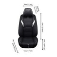 thumbnail image 2 of Maidao Car Seat Covers Leather Full Set for Buick for Lucerne 2006-2011 5 Seats Waterproof Soft Front Rear Cushion Protector Black, 2 of 9