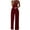 Red, variant on IROINNID Sleeveless Suspender Jumpsuit For Women Full-Length Halter Jumpsuit Casual Wide Leg Pants Jumpsuit