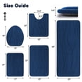 thumbnail image 2 of Juego de alfombras de baño YIHOUSE de espuma viscoelástica de 5 piezas, color azul marino, 2 of 8