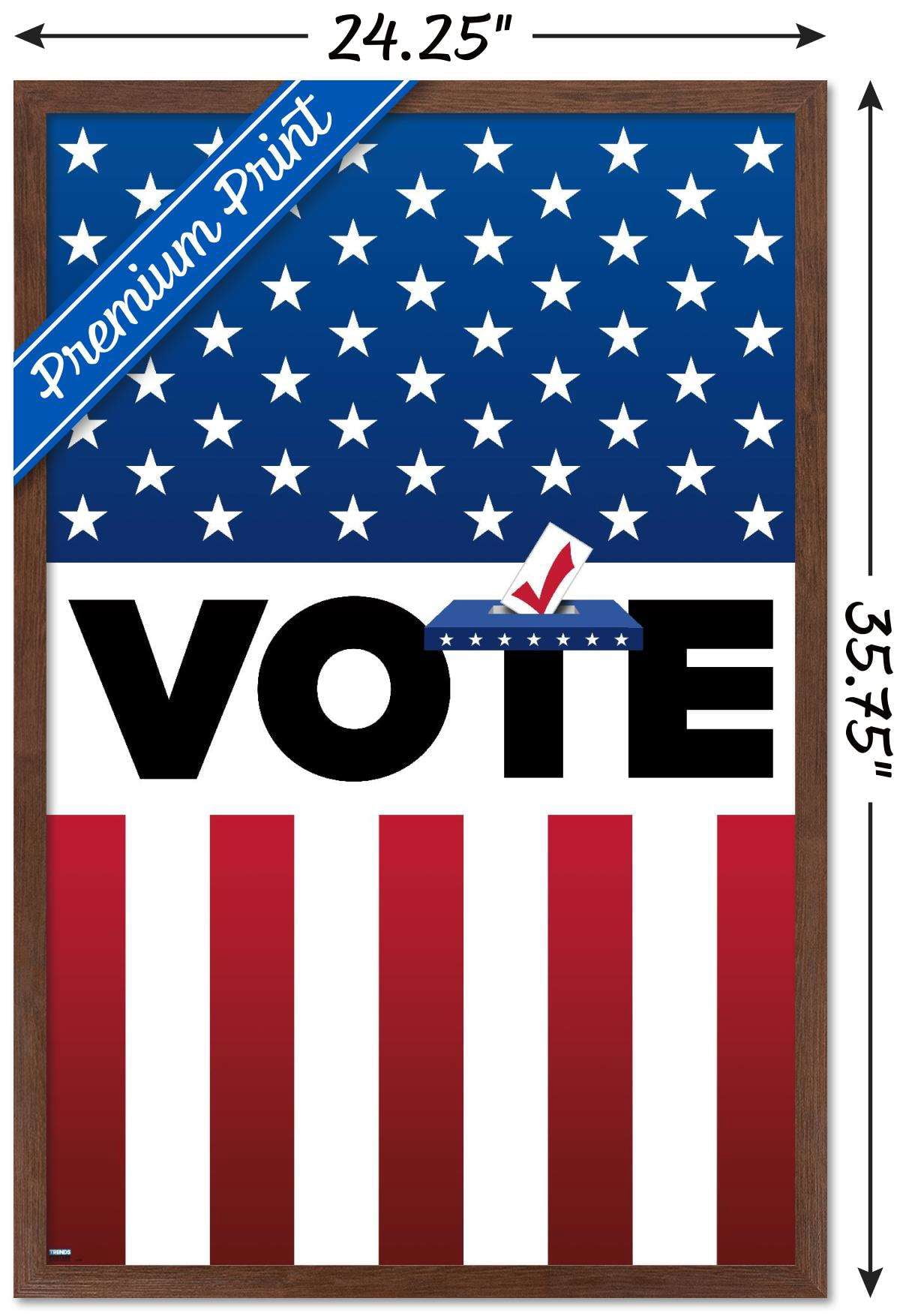 Vote Wall Poster, 22.375" x 34" Framed