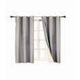 thumbnail image 4 of Set of 2 Panels Noa Blackout Thermal lined Window Curtain Drapes With Grommets For Bedroom Charcoal Color 63" length, 4 of 5