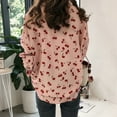 thumbnail image 5 of Ichuanyi Fall Tops for Women 2022 Lady Fashion Women Top Retro Printing Long Sleeve Lapel Casual Shirt Blouse, 5 of 9