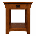 thumbnail image 4 of Leick Home Mission Impeccable Solid Wood End Table with Drawer, Medium Oak, 4 of 19