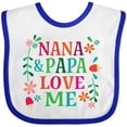 thumbnail image 3 of Inktastic Nana and Papa Love Me Girls Baby Bib, 3 of 4