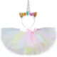 thumbnail image 3 of Falda de tul con diseño de unicornio para niñas pequeñas, con arcoíris pastel, para fiestas de cumpleaños y bailes, disfraz de Halloween, 3 of 5