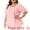 Pink, variant on DARING DIVA Women's Plus Top Casual Square Neck Ruffle Sleeve Blouse 1X Pink