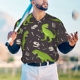 thumbnail image 4 of Fotbe Dinosaur Skeleton Baseball Jersey Shirt for Men and Women, Casual Short Sleeves Button Down T-Shirt-Medium, 4 of 9