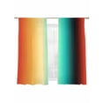 thumbnail image 7 of Colorful Ombre Sheer Curtains 72 Inch Length 2 Panels Set, Abstract Modern Art Aesthetics Voile Window Treatment Rod Pocket Curtains Sheers Drapes for Bedroom/Living Room/Kitchen 52"x72"x2, 7 of 7
