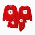 thumbnail image 1 of Sudadera/mono rojo de manga larga con Papá Noel a juego para toda la familia con parte superior navideña, 1 of 5