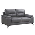 thumbnail image 5 of Lexicon Mischa Leather Match Loveseat in Dark Gray, 5 of 7