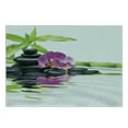 thumbnail image 3 of Spa Cutting Board, Relaxation Ways Massage Stone Orchid and Bamboo Print, Decorative Tempered Glass Cutting and Serving Board, Small Size, Purple Black, by Ambesonne, 3 of 5