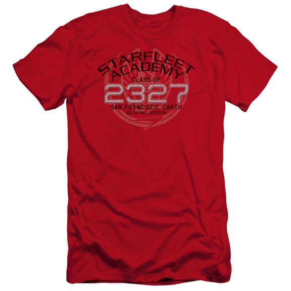 Star Trek Picard Graduation Premium Canvas Adult Slim Fit 30/1 T-Shirt Red