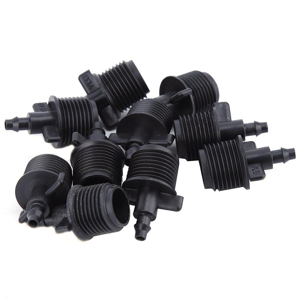 10Pcs 1//2/" Barb Tubing Adapter for 4//7mm Drip irrigation Capillary Tubing Hose