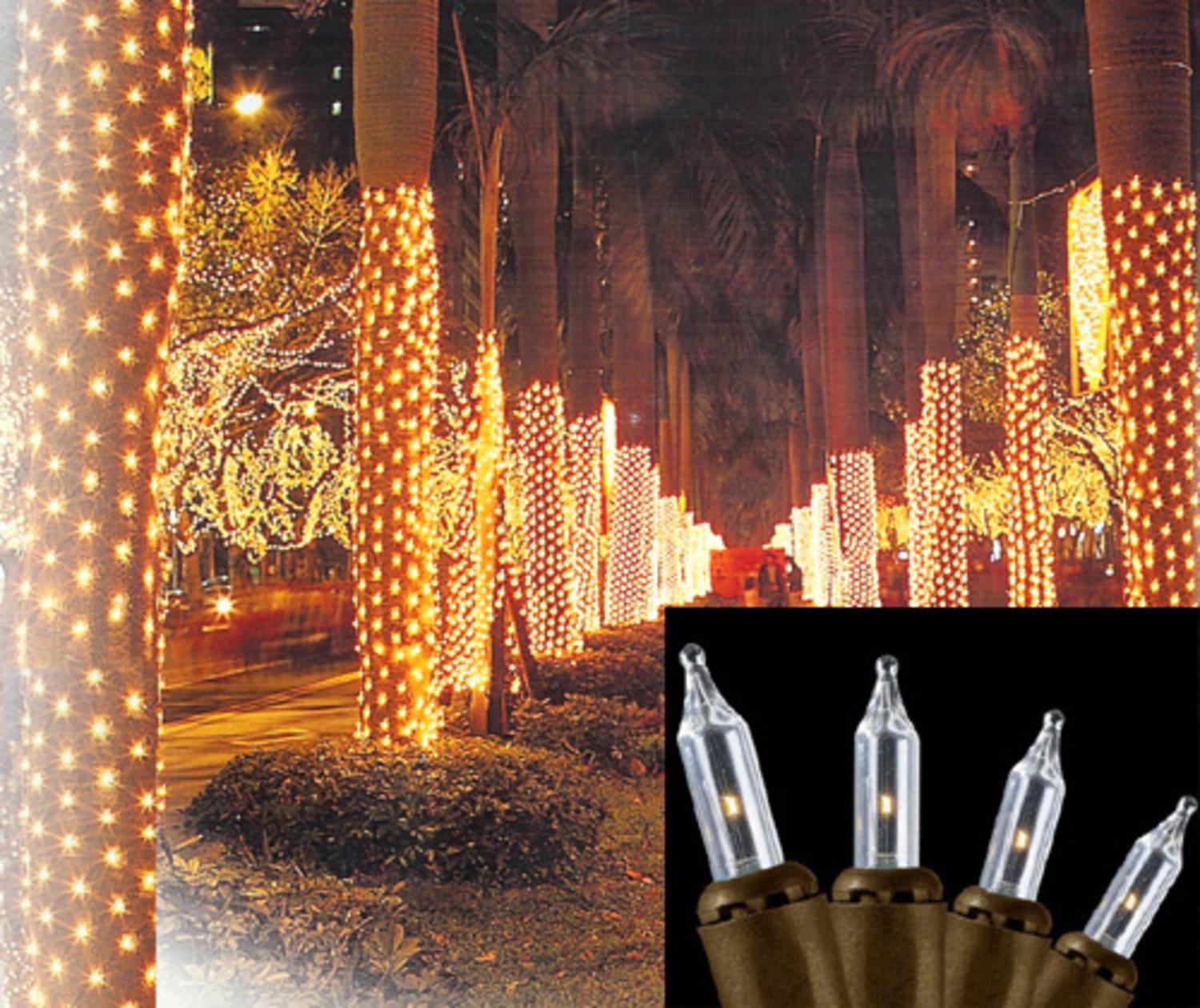 Tree Trunk Wrap Lights Choose Either Clear or Multi-Color 100 lights 2' X 8' 