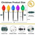 Jumbo C9 Christmas Lights Outdoor Large Multicolor Bulbs, Connectable