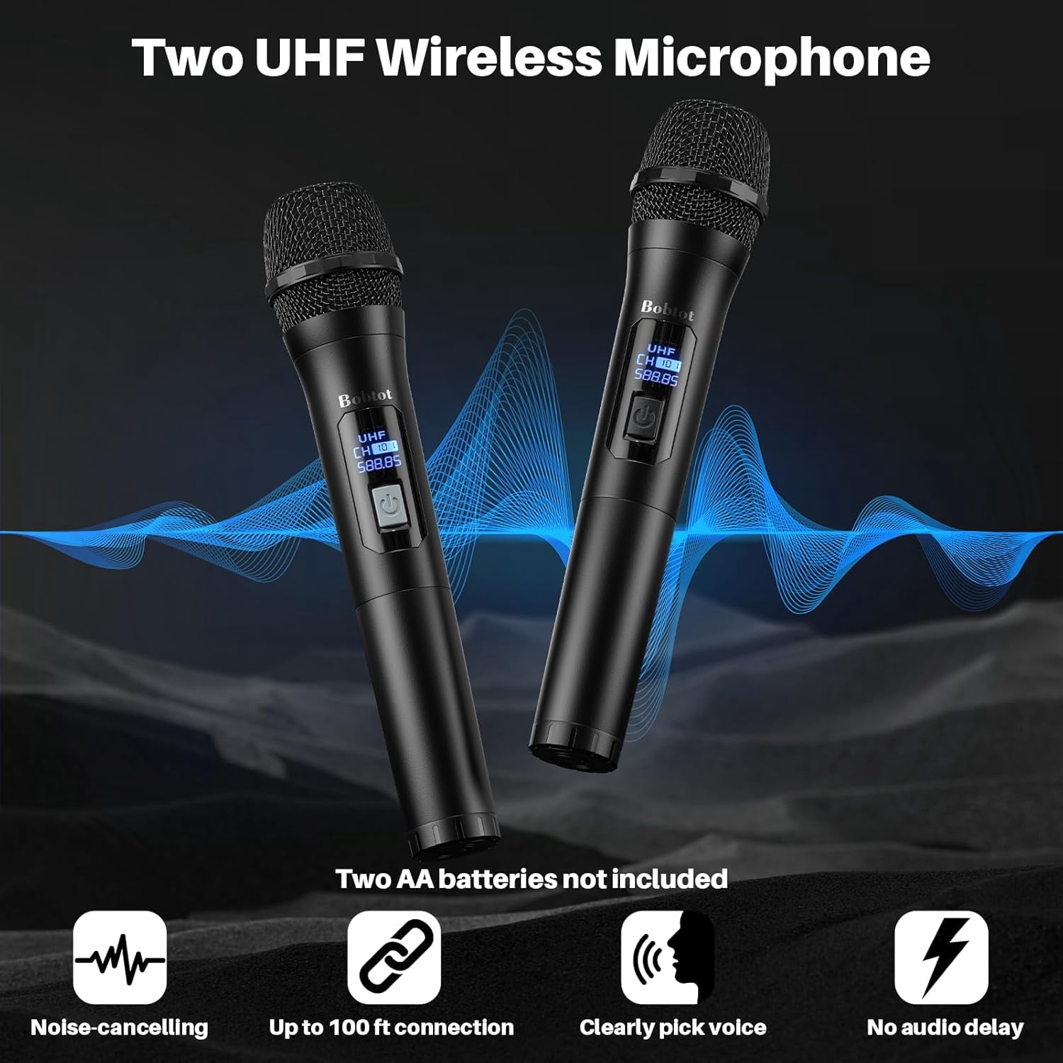 Bobtot Karaoke Machine for Kids and Adult,Portable Bluetooth Speaker with 2 Wireless Microphone Karaoke Machine with RGB Light and Subwoofer Support TWS/FM/USB/AUX for Party Outdoor