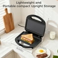 thumbnail image 6 of OSTBA 2-Slice Sandwich Maker, 750W Grilled Cheese Maker with Non-Stick Flat Plates, Indicator Lights, Cool-Touch Handle, Easy to Clean & Compact Storage, Breakfast & Toast Grill, 6 of 12