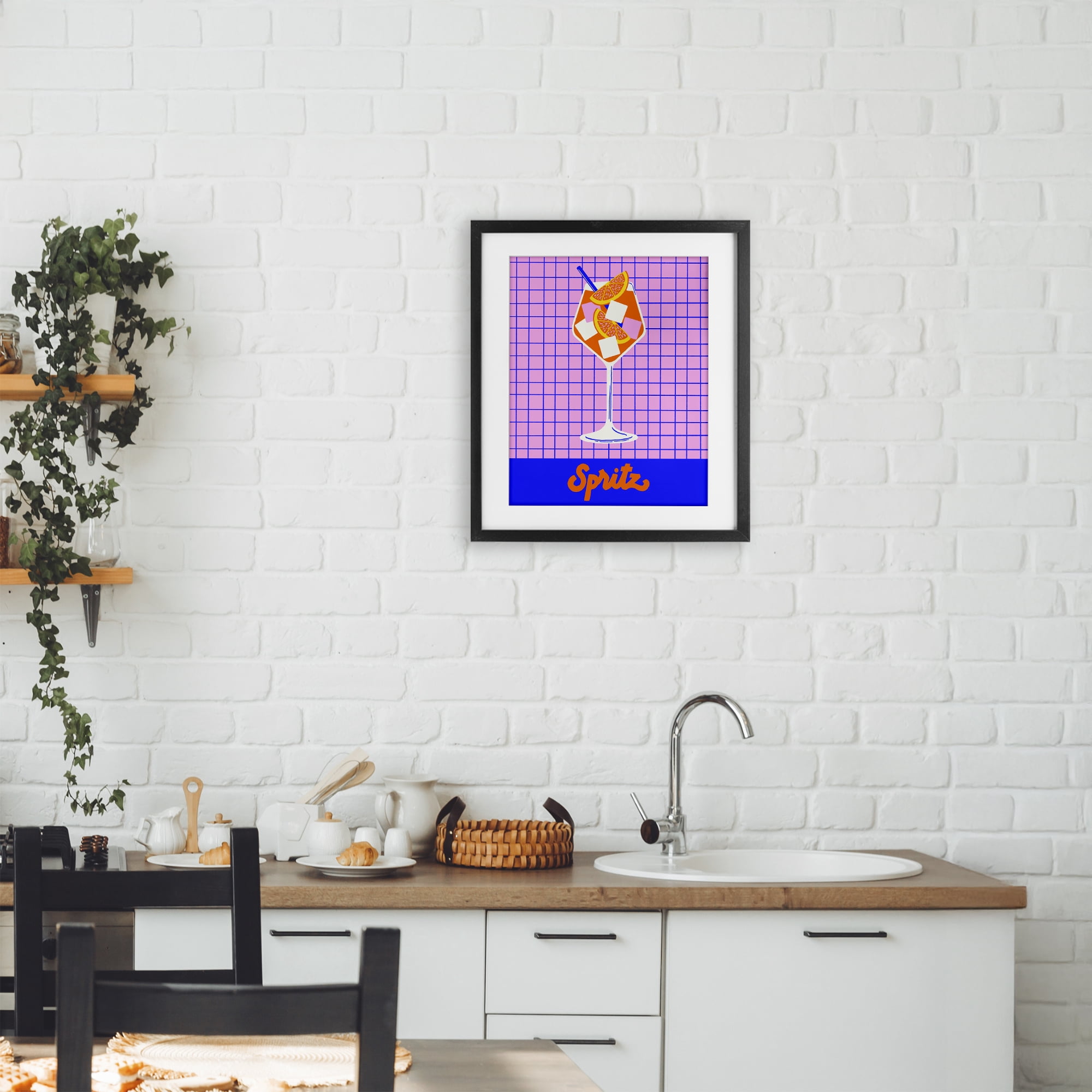 Stupell Industries Colorful Summer Spritz Drink Black Framed Print Under Glass, design by Indira Prieto | IndySign