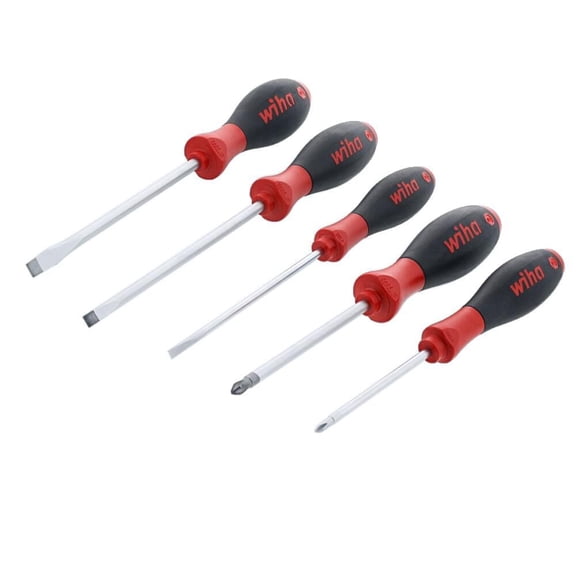 Wiha Softfinish Slotted And Phillips Screwdriver Set 5Pc