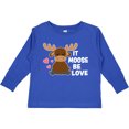 thumbnail image 3 of Inktastic It Moose Be Love with Cute Moose Boys or Girls Long Sleeve Toddler T-Shirt, 3 of 5