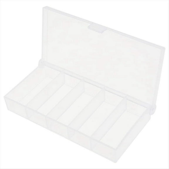Rollbacks & More 5 Grids Plastic Organizer Box Clear Fishing Tackle Storage Jewelry Dividers Container Case