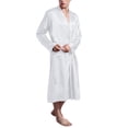 thumbnail image 2 of Povozer Mens Robe, Cotton Terry Cloth Bathrobe, Soft Bath Robe for Men(Light Gray,S), 2 of 5