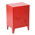 thumbnail image 2 of Geniqua Red Metal Locker File Storage Standing Office Organizer Cube End Table, 2 of 8