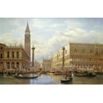 thumbnail image 2 of Corrodi, Salomon 32x22 White Modern Wood Framed Museum Art Print Titled - A View of The Piazzetta With The Doges Palace From The Bacino, Venice, 2 of 4