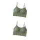 thumbnail image 4 of Qarigey Tank Crop Top Bra Lencería sexy Cómoda Ropa interior sin costuras Bralette Thin Slim Casual Sin mangas para deportes Verde Verde 2piezas, 4 of 6