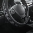 thumbnail image 6 of Auto Drive 1Piece Car Steering Wheel Cover Cheque Slate Black - Universal Fit, 22SWC95, 6 of 9