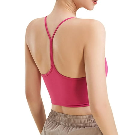 

Women s Y Shaped Butterfly Back Running Sling Fitness Beauty Strap Chest Pad Sports Underwear Shockproof Womens Bras No Underwire Front Closure