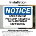 thumbnail image 2 of (2 Pack) Double Hearing Protection Required While OSHA Notice Sign, 2 of 6