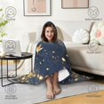 thumbnail image 4 of Cute Floral Cat Wearable Blanket Hoodies for Women Men Adults Cat Lovers Cozy Warm Beautiful Firefly Birds Cats Hooded Blankets for Home Couch Decor 60x80 Inch, 4 of 5