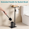 thumbnail image 6 of Stylish And Simple Floor-Standing Toilet Brush Paper Towel Holder, Thickened Carbon Steel Removable Paper Roll Storage Rack, Suitable For Bathrooms/Washrooms, 6 of 7