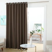 Deconovo Curtains Grommet Top Thermal Insulated Wide Width Curtains for Kids Room 100 x 84 inch Brown One Panel