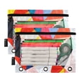 thumbnail image 5 of FORMRS 2 Pack Pencil Pouch for 3 Ring Binder with Clear Window Zipper Case, Purple Triangles, 5 of 6