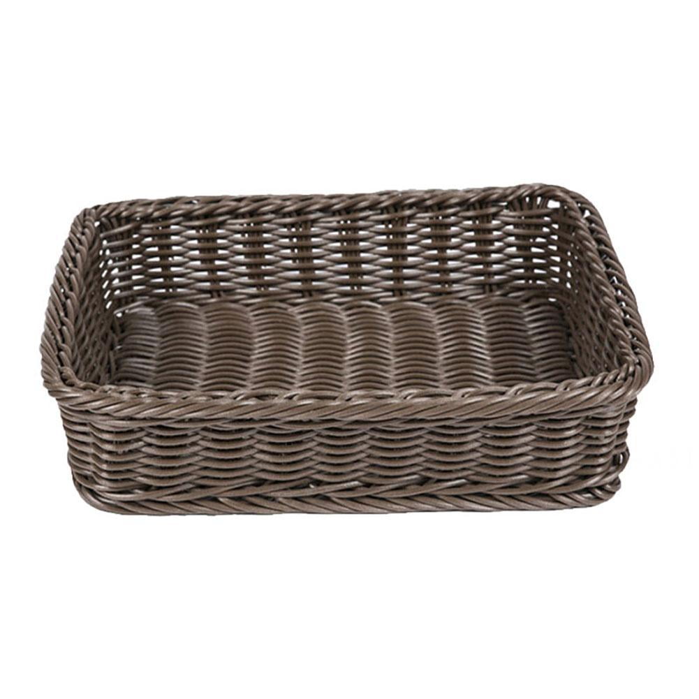 Grey Minekkyes Organization Baskets 6-Pack Plastic Woven Storage Basket 