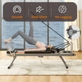 thumbnail image 6 of UHOMEPRO Pilates Reformer, Foldable Pilates Core Bed for Home and Gym Workouts Equipment, Yoga Fitness Machine Suitable for Advanced and Beginners Users, Double Resistance, Simple Assembly, Black, 6 of 9