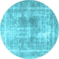 thumbnail image 1 of Ahgly Company Indoor Round Persian Light Blue Traditional Area Rugs, 6' Round, 1 of 4