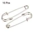 thumbnail image 3 of Uxcell 1.97 inch Large Metal Sewing Pins Safety Pins for Office Home Silver Tone 15 Pack, 3 of 5