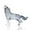 Gray, variant on ABCISI Crystal Glass Animal Figurine, Howling Wolf Statue Hand Blown Glass Animal Sculpture, Collectible, Paperweight  (Grey)