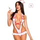 thumbnail image 1 of Mujer Encantadora Uniforme Tentación Body Ropa interior con cuello en V profundo Ropa de dormir, S seitruly XX000177-01, 1 of 7