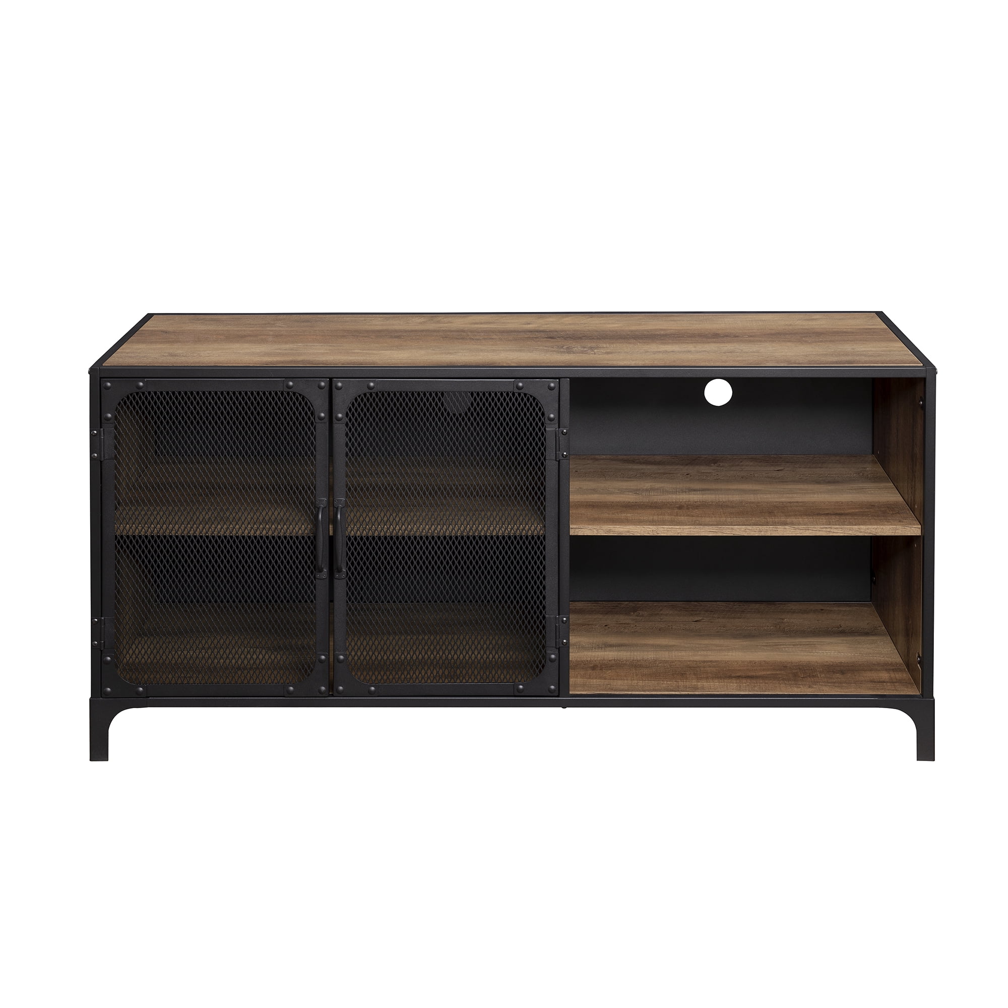 Manor Park Industrial TV Stand for TVs up to 58", Reclaimed Barnwood