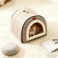 thumbnail image 7 of 2-in-1 Indoor Dog House, Portable Foldable Pet Tent & Cave Bed with Removable Cover for Small Medium Dogs, Warm Fleece Mat Included, 7 of 7