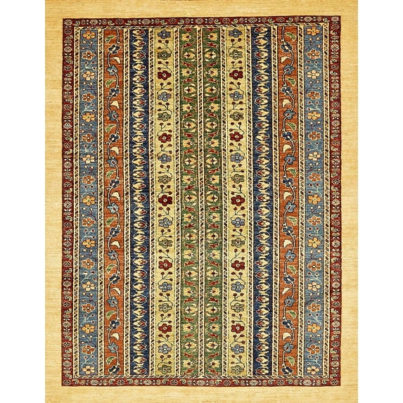 Ahgly Company Indoor Rectangle Abstract Red Brown Abstract Area Rugs, 8' x 10'