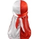 thumbnail image 3 of Two Tone Men Silky Durag Hip-hop Rapper Doo Rag,45 inch Long Tail,360 Waves Du rag Headwraps(2/3 Packed), 3 of 5