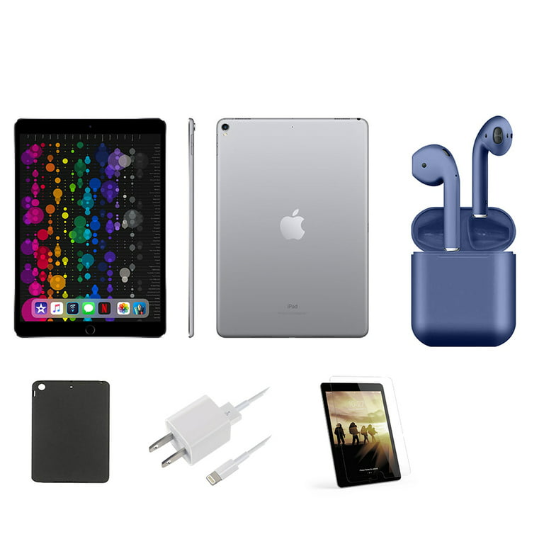 Open Box | Apple iPad Pro | 10.5-inch Retina | 512GB | Wi-Fi Only | Space  Gray/Silver | Bundle: Case, Pre-Installed Tempered Glass, Rapid Charger,