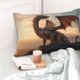 thumbnail image 4 of Fotbe Sky Sunset Bronze Dragon Funda de Almohada Decorativa Estilo Occidental, Lujo en Algodón, Fundas para Almohadas King, Cojín Estampado para Decoración del Hogar-14"x20", 4 of 6
